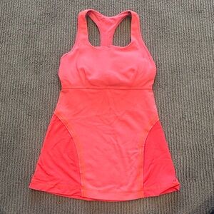 Lululemon neon coral workout tank - size 6